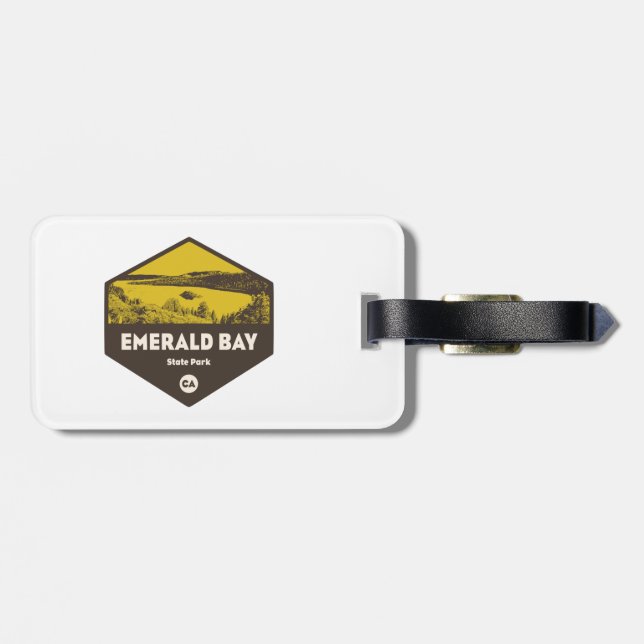Emerald Bay State Park, California Luggage Tag (Back Horizontal)