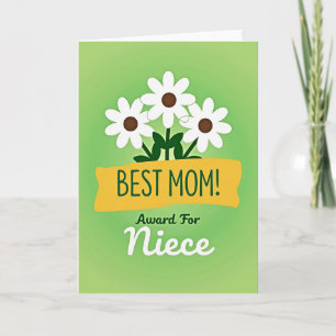 Emerald Best Mom Award Card