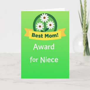 Emerald Best Niece Award Card