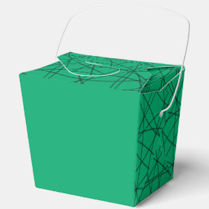 Emerald & Black Line Art Favour Box – Customizable