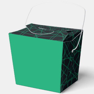 Emerald & Black Modern Favour Box – Customizable