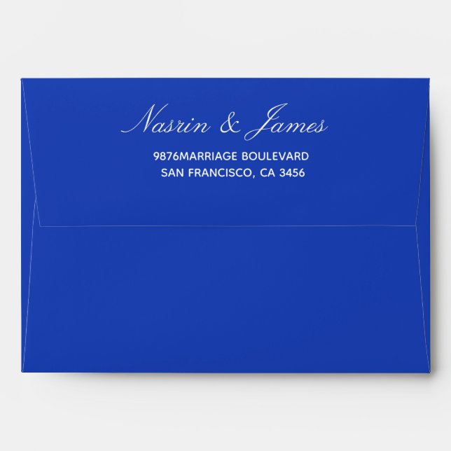 Emerald Blue Return Address Envelope (Back (Top Flap))