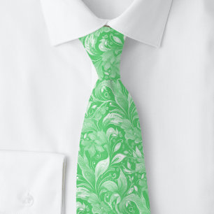 Emerald Botanical Batik Tie