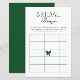 Emerald Bow Bridal Shower Bingo Game