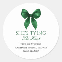 Emerald Bow She's Tying the Knot Bridal Shower