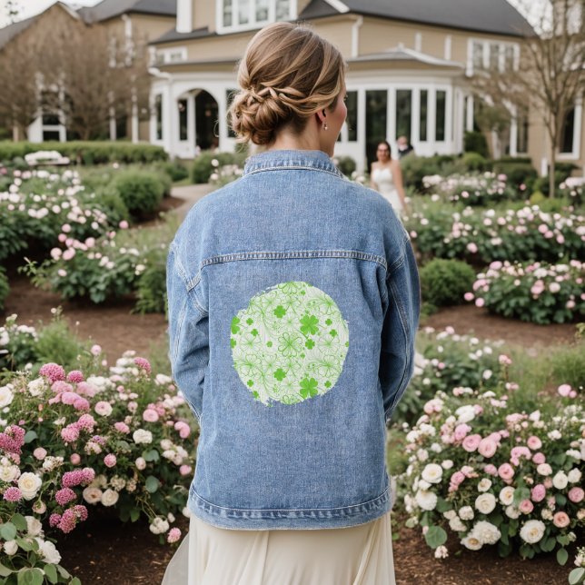 Emerald Breeze Denim Jacket (Wedding Back)