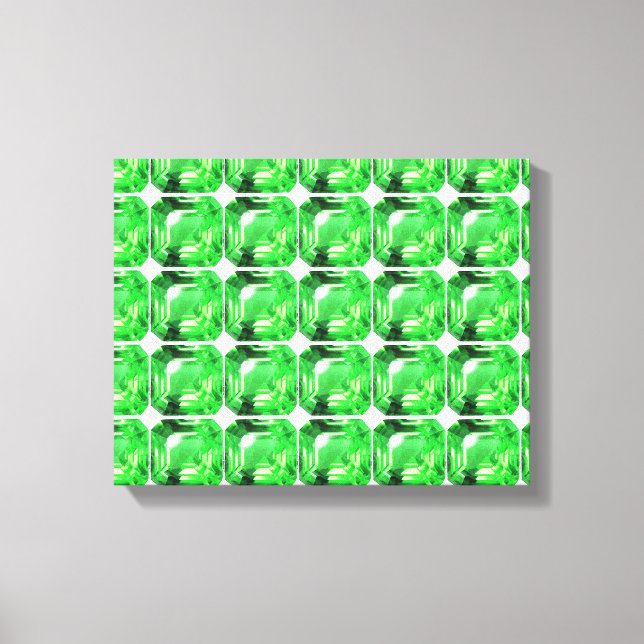 Emerald, Bright Green Canvas Print (Front)