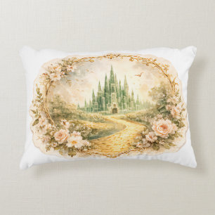 Emerald Castle Fairytale  Accent Pillow
