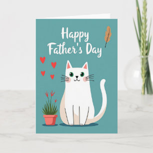 Emerald Cat Fathers Day Card
