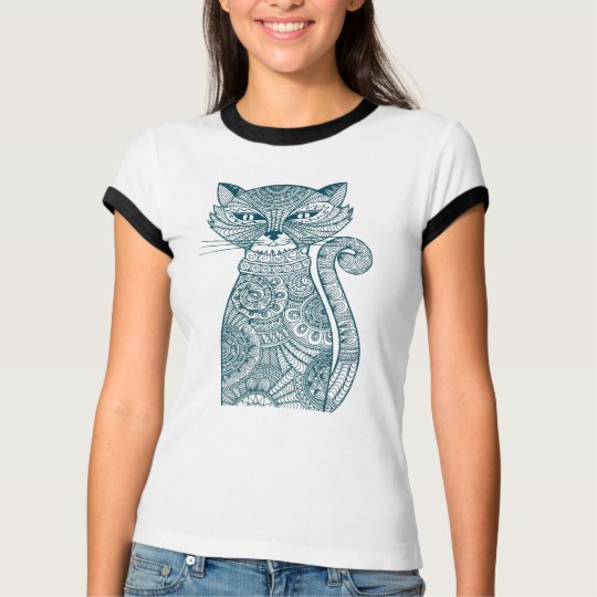Emerald Cat Graphic T Shirt
