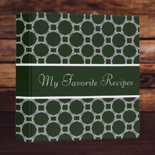 Emerald Circles Recipe Book Binder