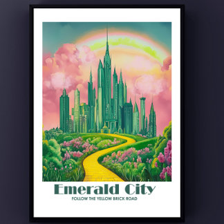 Emerald City Digital Art – Wizard of Oz Poster