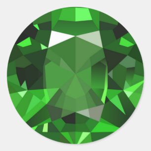Emerald  classic round sticker