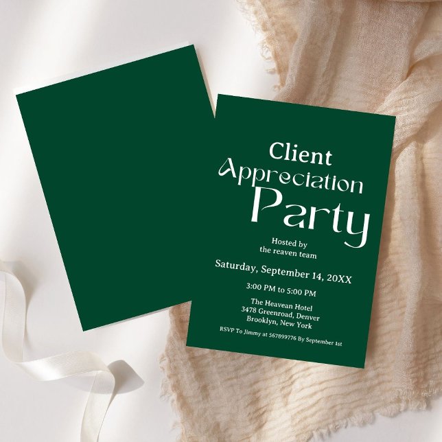 Emerald  client appreciation party grateful party  invitation (Creator Uploaded)