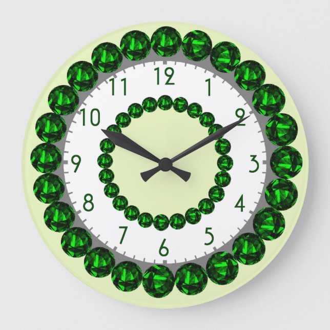 Emerald Clock with Numbers (Front)