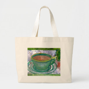 Emerald Coffee CricketDiane Coffee Art Large Tote Bag