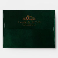 Emerald Copper Calligraphy Minimal Wedding