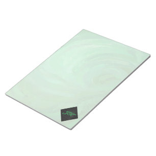 Emerald Cream and Black Monogram Notepad
