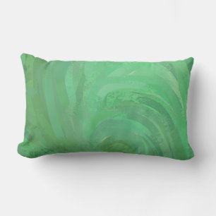 Emerald Cream Green Lumbar Pillow