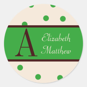 Emerald Customize Last and First Name Sticker