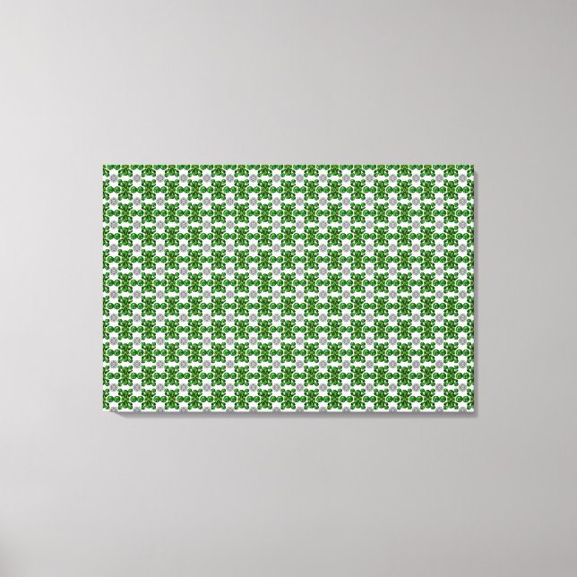 Emerald Diamond Gemstone Art Green Canvas Print (Front)