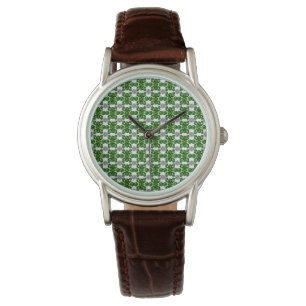 Emerald Diamond Gemstone Art Green Watch