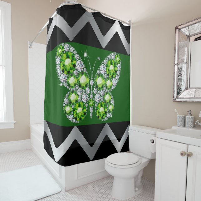 Emerald Diamonds Rhinestones Butterfly (In Situ)