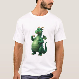 Emerald Dragon 3D Fantasy T-Shirt