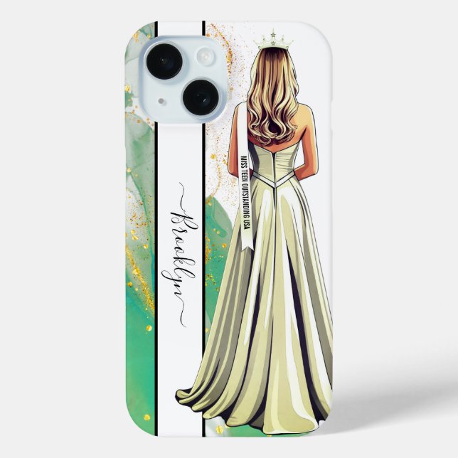 Emerald Dream Pageant Portrait Blonde Case-Mate iPhone Case (Back)