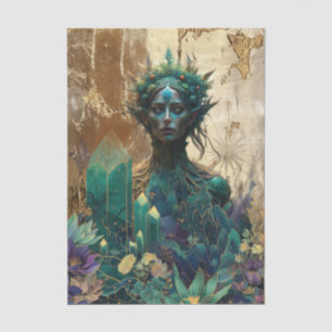 Emerald Dreams Fantasy Forest Queen Decoupage Tissue Paper