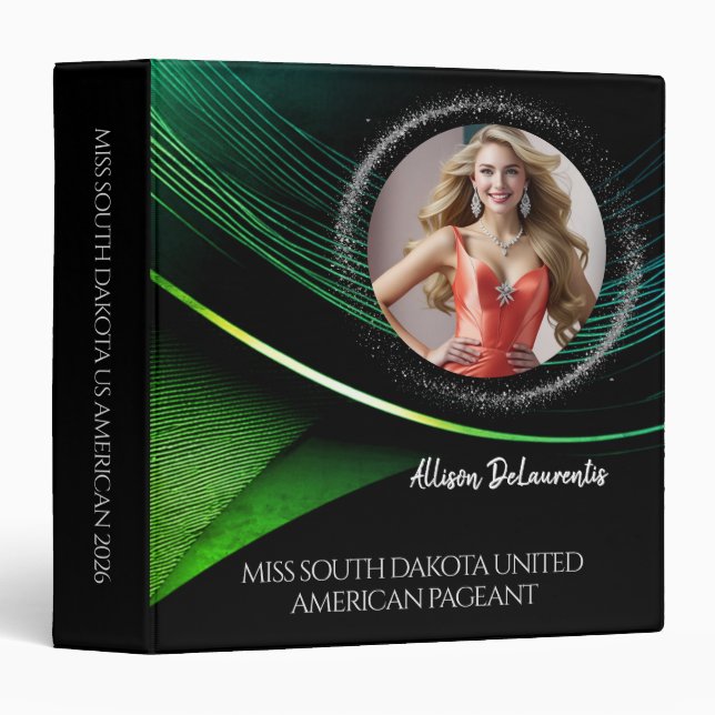 Emerald Dust Ultimate Pageant Notebook Binder (Front/Spine)