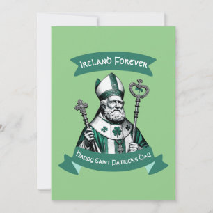 Emerald Elegance: St. Patrick's Day Bishop Tribute Invitation