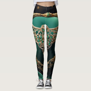 Emerald Enchantment: A Vision of Regal Opulence Leggings