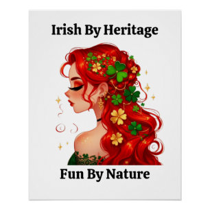 Emerald Enchantment: St. Patty's Day Redhead Poster