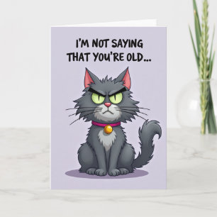 Emerald Eye Cat Birthday Card