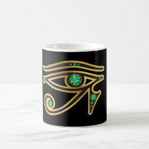 Emerald Eye of Ra in Gold Mug