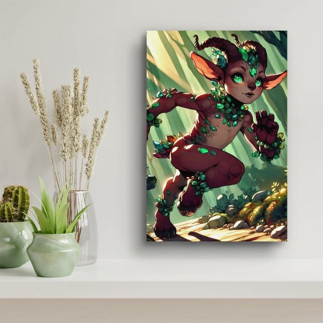 Emerald-Eyed Trickster Canvas Print (Creator Uploaded)