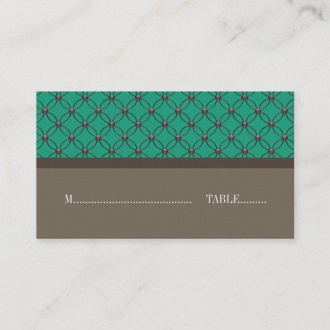 Emerald Fancy Lattice Mariage Cartes de  (Devant)