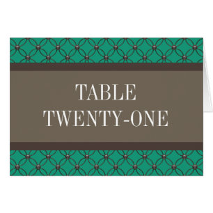 Emerald Fancy Lattice Table Number Card