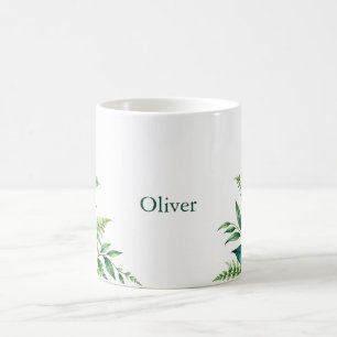 Emerald Fern Personalized Coffee Mug