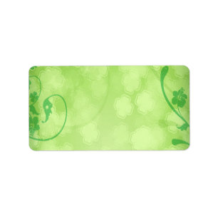 Emerald Floral Shamrocks Print-at-home Label