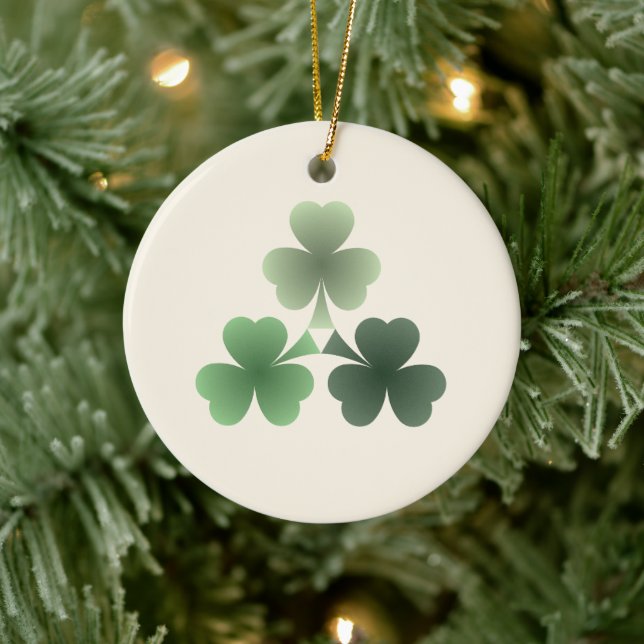 Emerald Flourish  Ceramic Ornament (Tree)