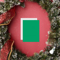 Emerald Foil Holiday Postcard – Customizable