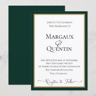 Emerald Forest Wedding Invitation