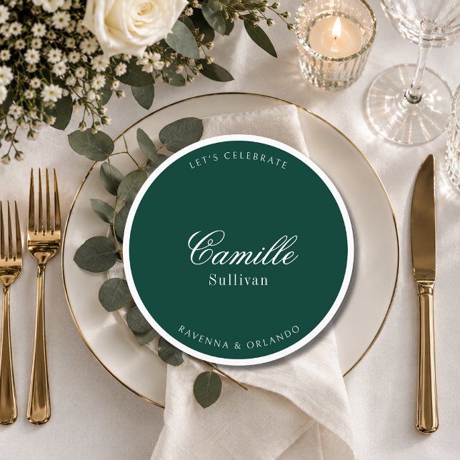Emerald Formal Round Wedding Guest Place Program (Creator Uploaded)