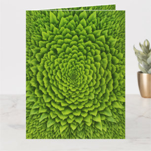 Emerald Fractal Bloom Card