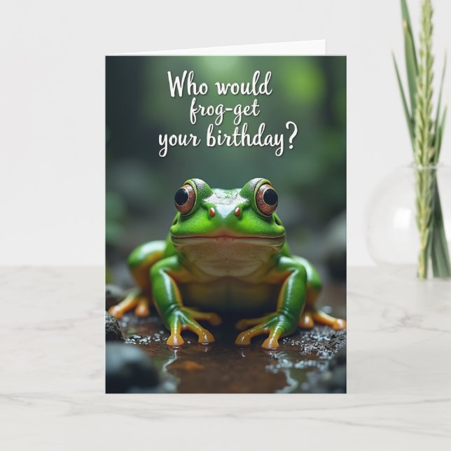 Emerald Frog Birthday Card (Front)