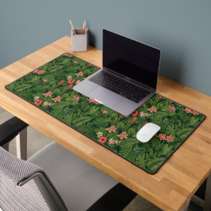 Emerald Garden Wall- Tropical Maximalist Botanical Desk Mat