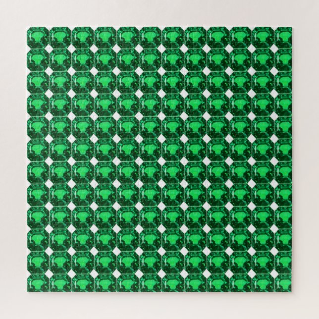 Emerald Gemstone, Birthstone May, Light Green Jigsaw Puzzle (Vertical)