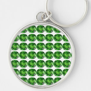 Emerald Gemstone, Green Keychain
